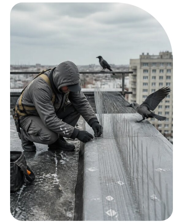 Защита от ворон под ключ в Устях-Илимске по цене от 5200 р. | Сенат-Сть